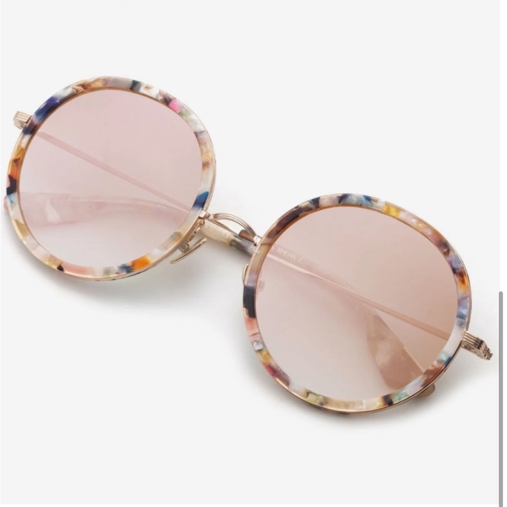 KREWE LUISA 18K Rose Gold + Gelato Mirrored Sunglasses NWT